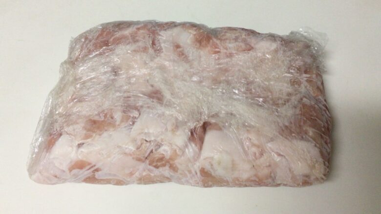 冷凍の豚肉